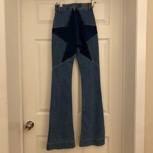Star Detail Revice Flare Jeans